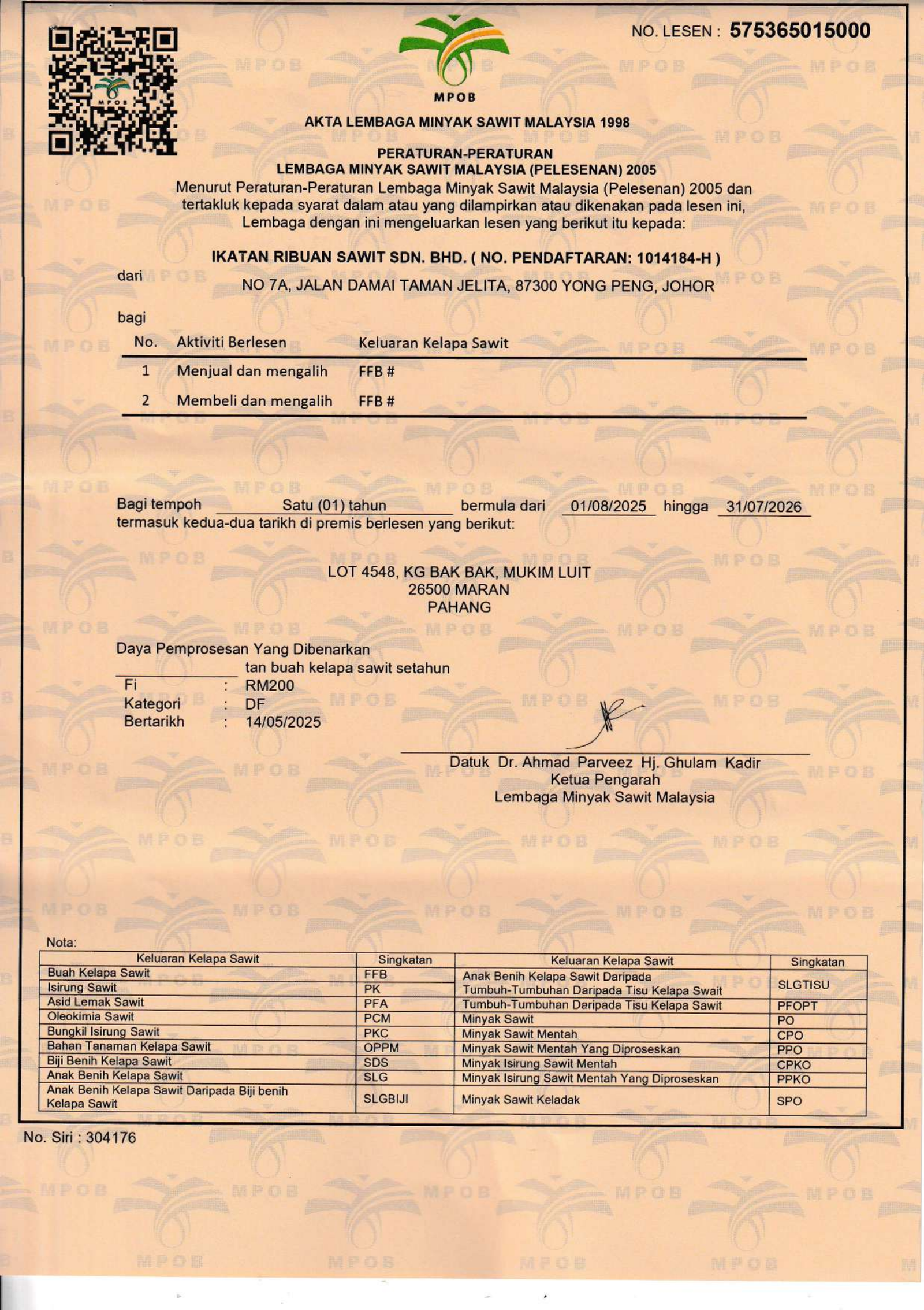 MPOB-Licence-Maran-575365-015000